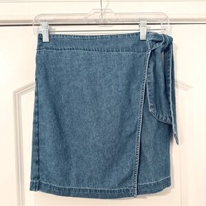 American Eagle Outfitters Denim Wrap Skirt Size S